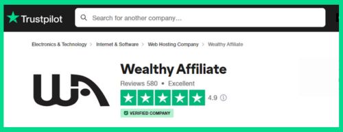 Wealthy Affiliate Trust Pilot Rating